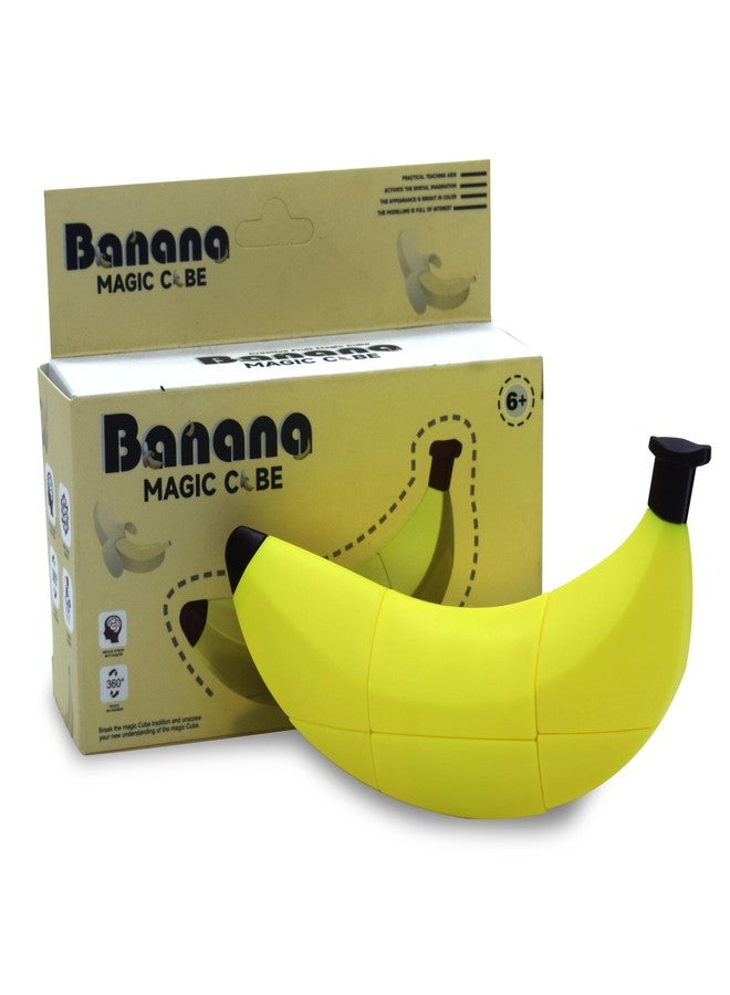Kiditos Fruit Shaped Banana Magic Speed Cube for Kid - Brain Teaser for Kids, Twisty Educational & Learning Puzzle Toy for Kids for Age 6+ Years - Image 1